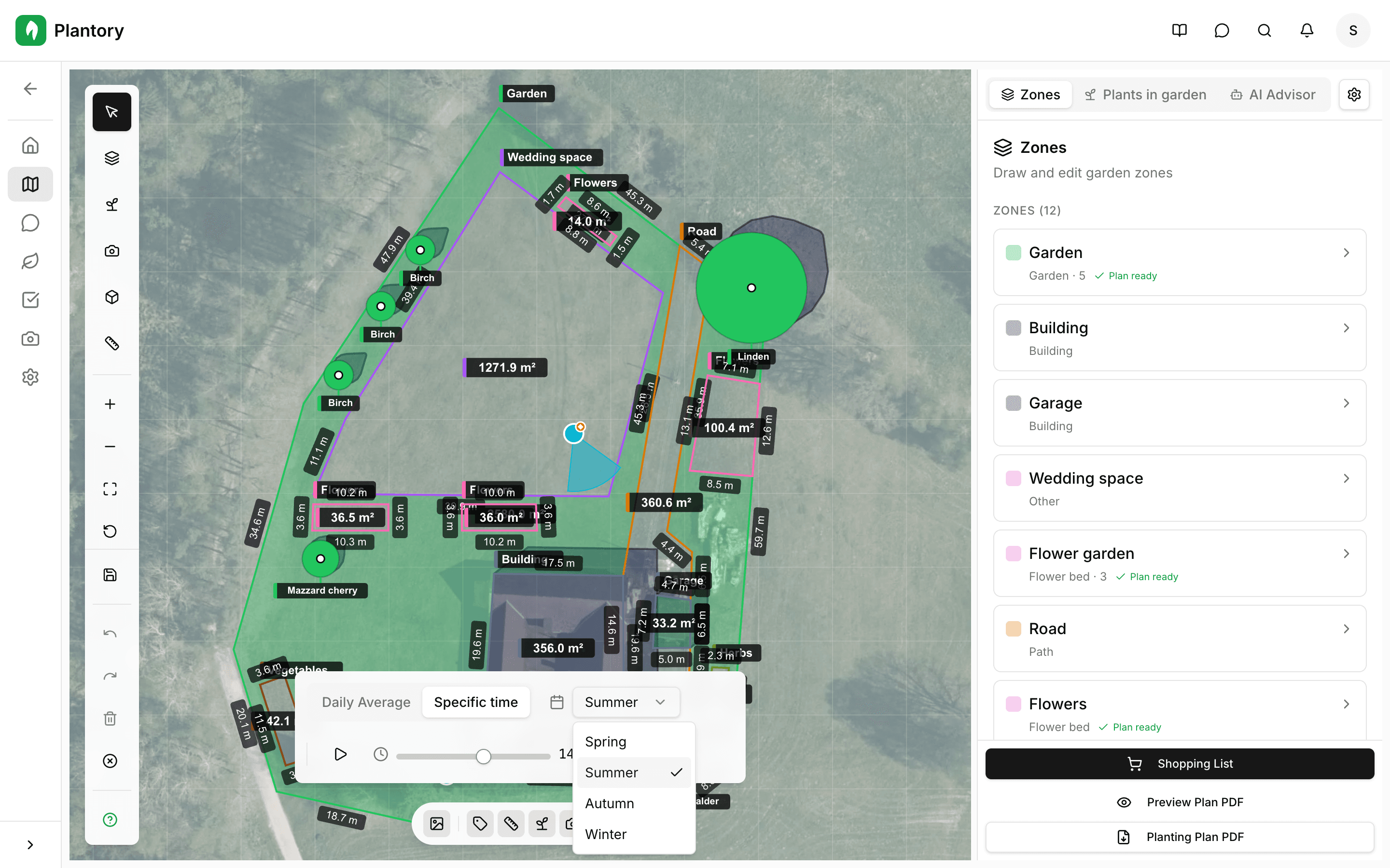 Herramienta de pincel solar activa con superposición de exposición visible